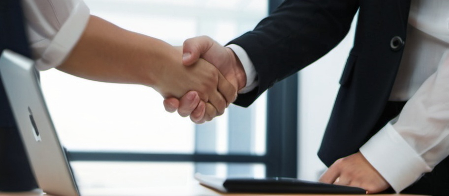 picture of two people shaking hands